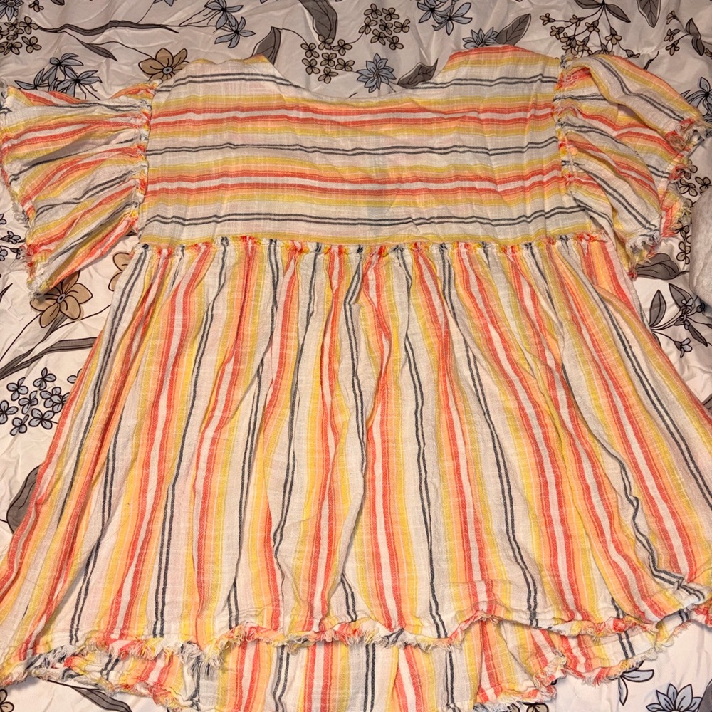 Free People Sunset Striped Top